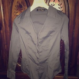 Laura Byrnes front tie shirt